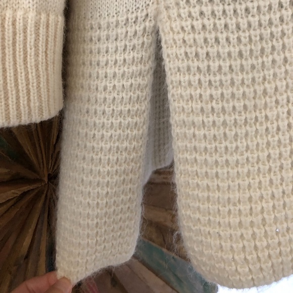 Intermix wool/mohair ivory mixed knit/chunky knit sweater dress/tunic Sz S - Picture 4 of 5